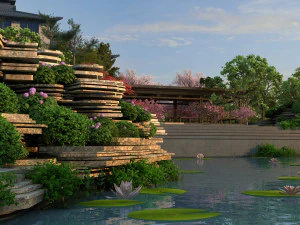 Architektura krajobrazu Model 3D