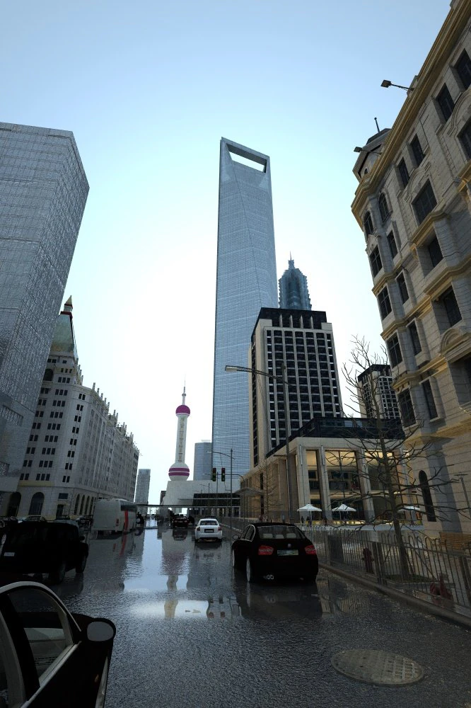 Street 3D Model .c4d .max .obj .3ds .fbx .stl .blend 