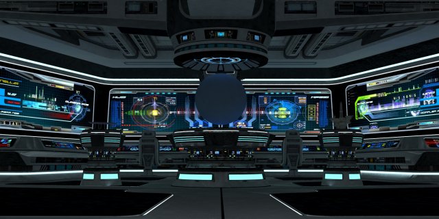 Spaceship room 3D Model .c4d .max .obj .3ds .fbx .stl .blend 