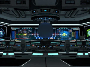 宇宙船の部屋 3Dモデル