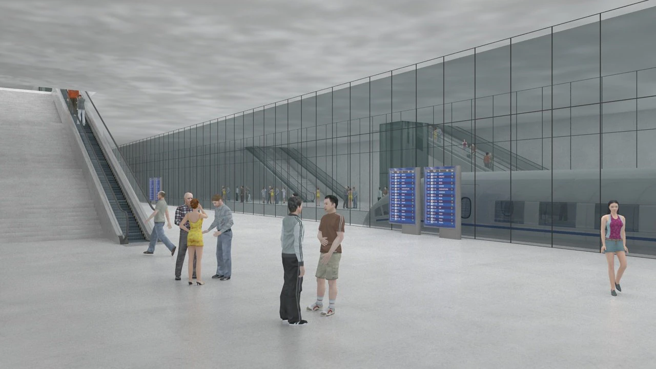 Waiting hall 3D Model .c4d .max .obj .3ds .fbx .stl .blend 