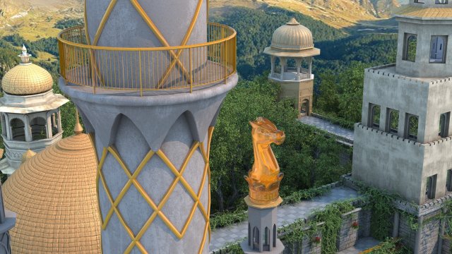 Castle 3D-Modell .c4d .max .obj .3ds .fbx .stl .blend 