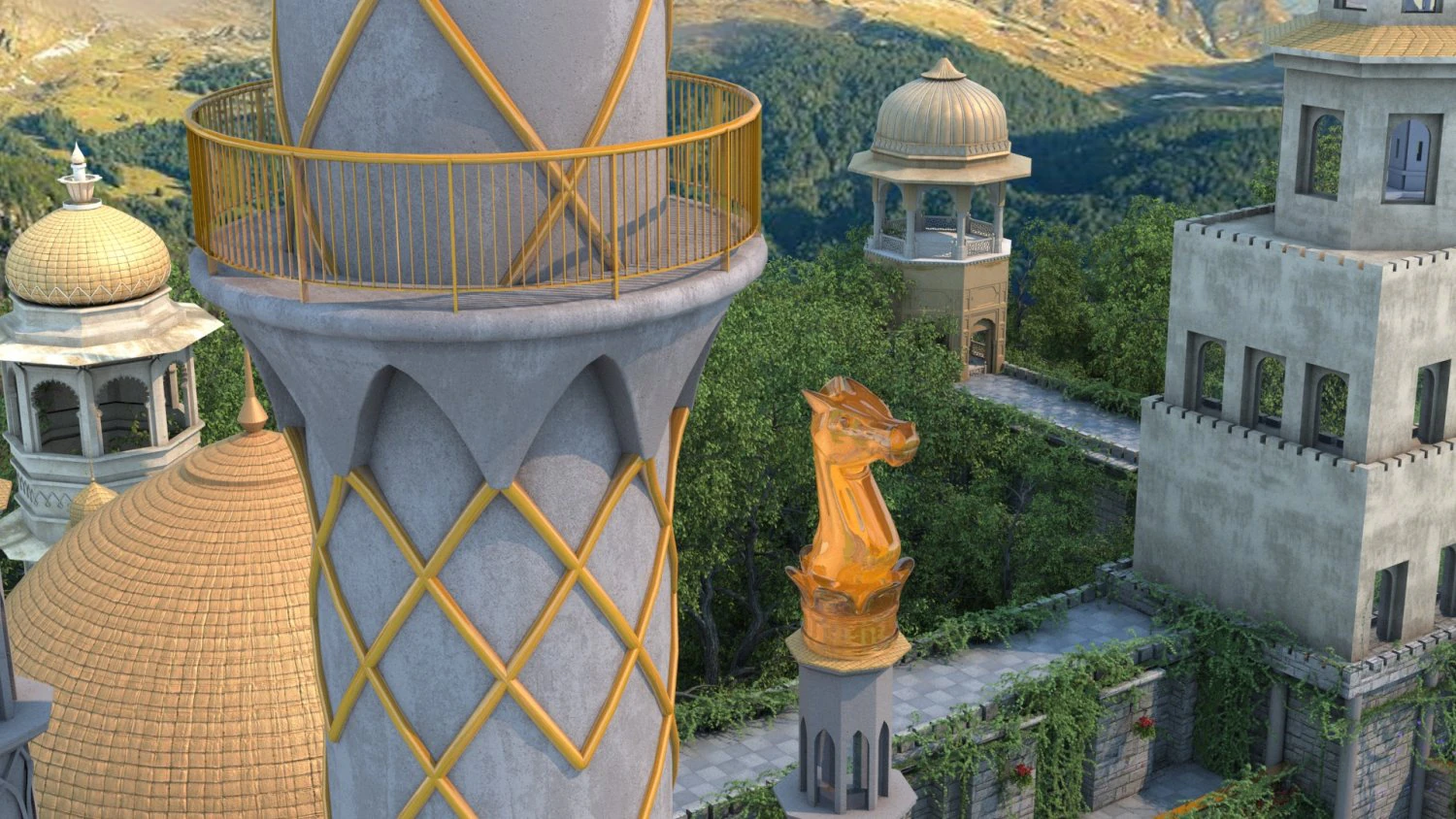 Castle 3D Model .c4d .max .obj .3ds .fbx .stl .blend 