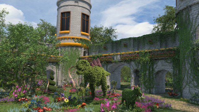 Castle 3Dモデル .c4d .max .obj .3ds .fbx .stl .blend 