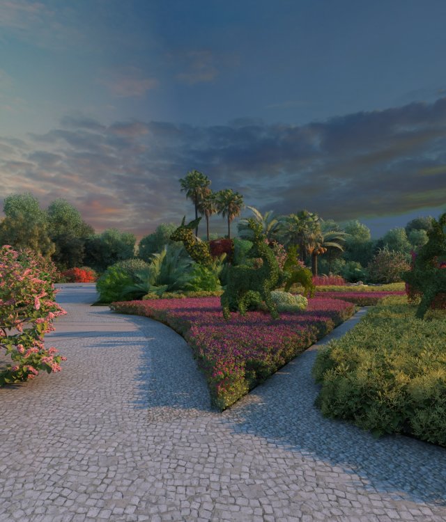 Park greening Modelo 3D .c4d .max .obj .3ds .fbx .stl .blend 