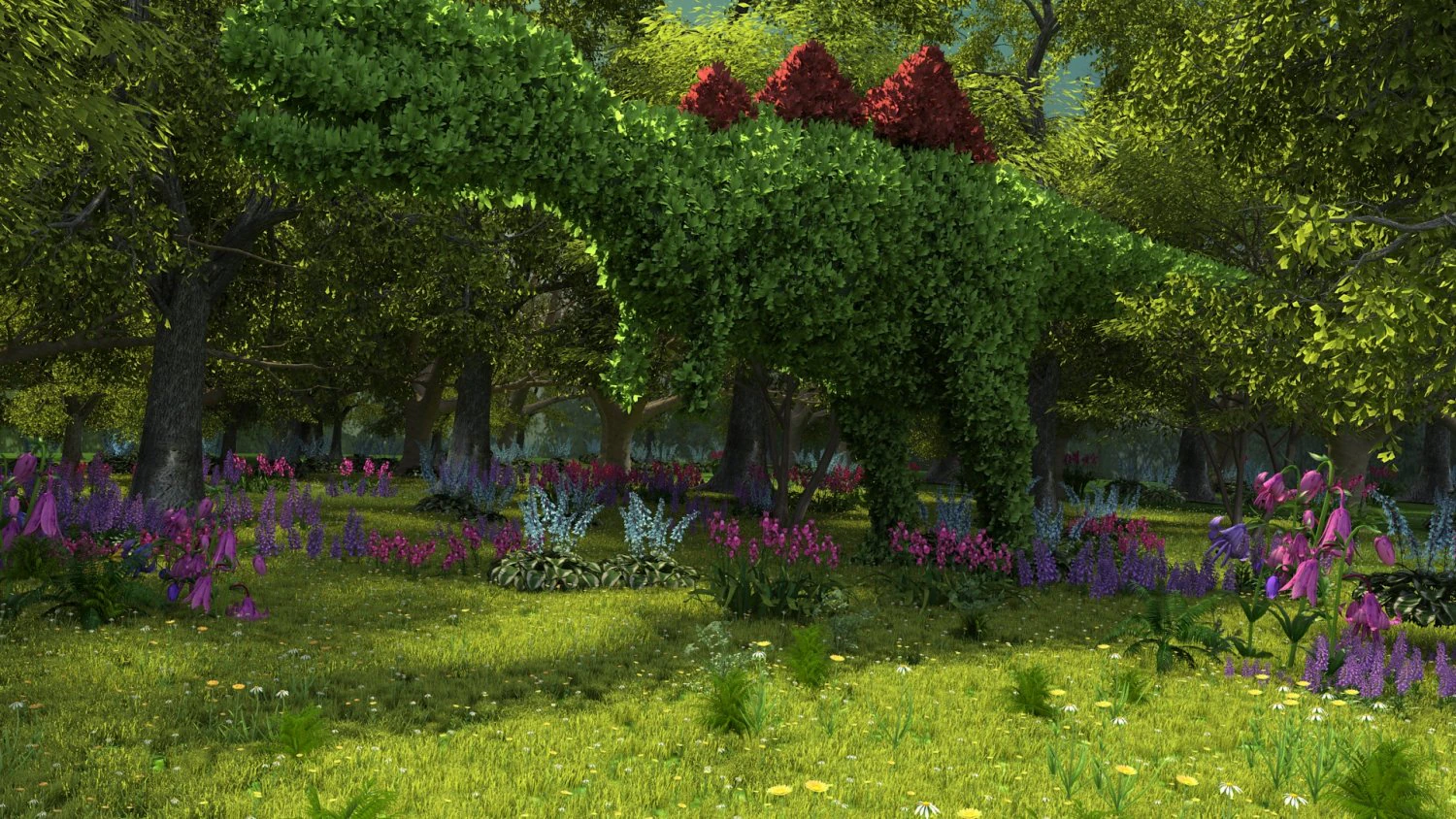 Park greening 3D Model .c4d .max .obj .3ds .fbx .stl .blend 