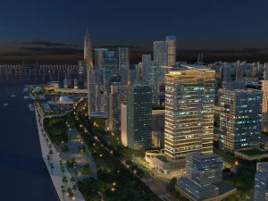 Arquitetura urbana Modelo 3D