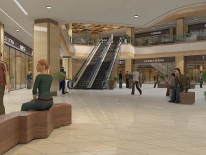 Pusat perbelanjaan Model 3D