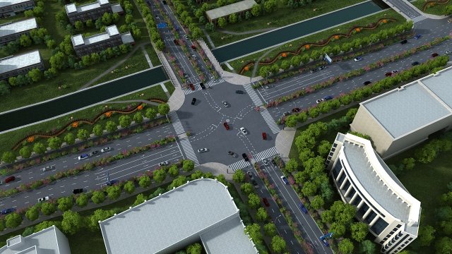 Urban traffic Model 3D .c4d .max .obj .3ds .fbx .stl .blend 