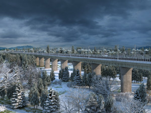 Snow scenery Modelo 3D