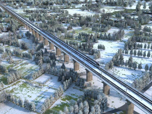 paisaje de nieve Modelo 3D