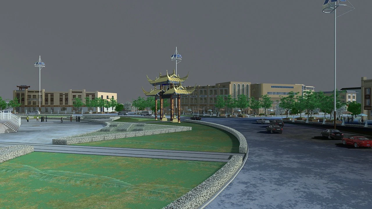 Urban architecture 3D Model .c4d .max .obj .3ds .fbx .stl .blend 