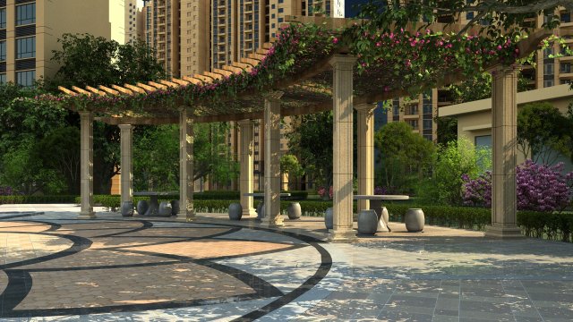 Urban architecture 3D Model .c4d .max .obj .3ds .fbx .stl .blend 