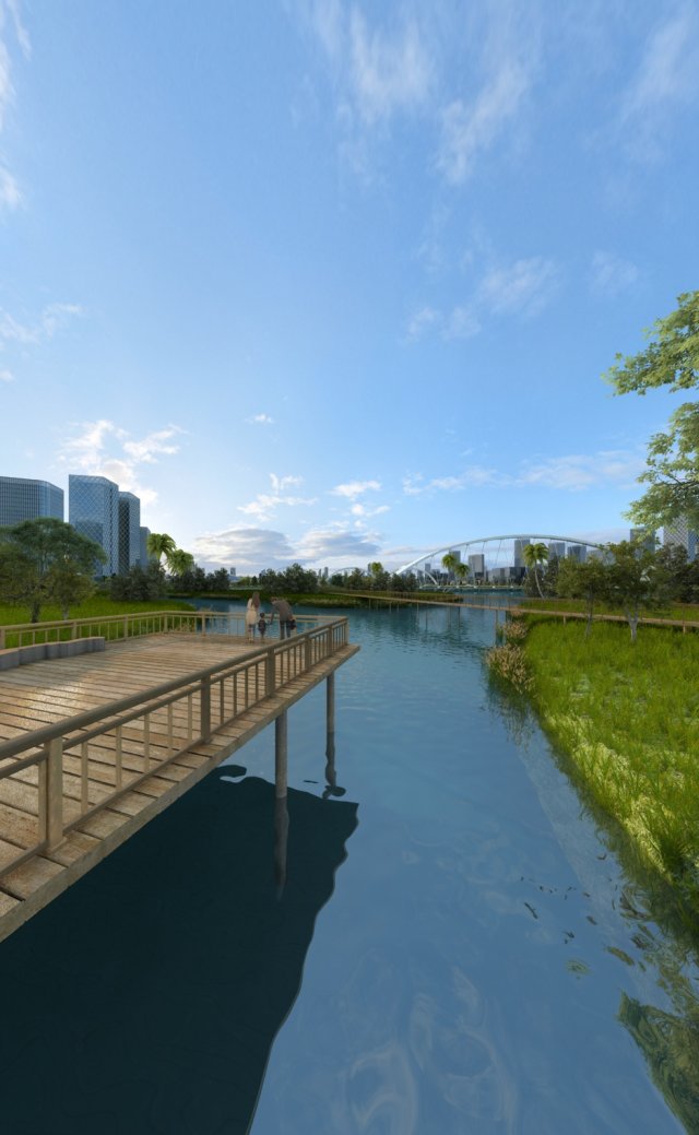 River surface Modelo 3D .c4d .max .obj .3ds .fbx .stl .blend 