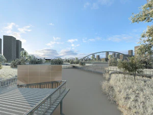 Permukaan sungai Model 3D