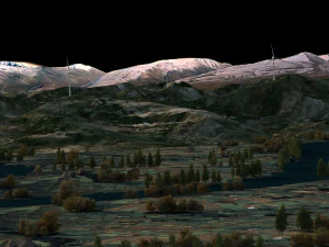 불모의 산 3D 모델