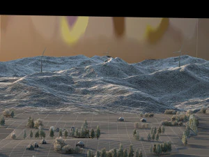 Barren mountain 3D Model