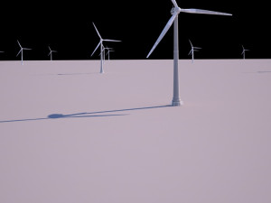 Wind power generation 3D Модель