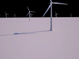 Wind power generation 3D Model