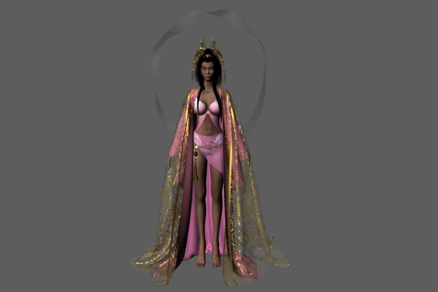 Princess 3D Model .c4d .max .obj .3ds .fbx .stl .blend 
