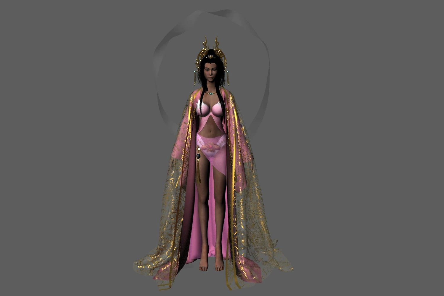 Princess 3D Model .c4d .max .obj .3ds .fbx .stl .blend 