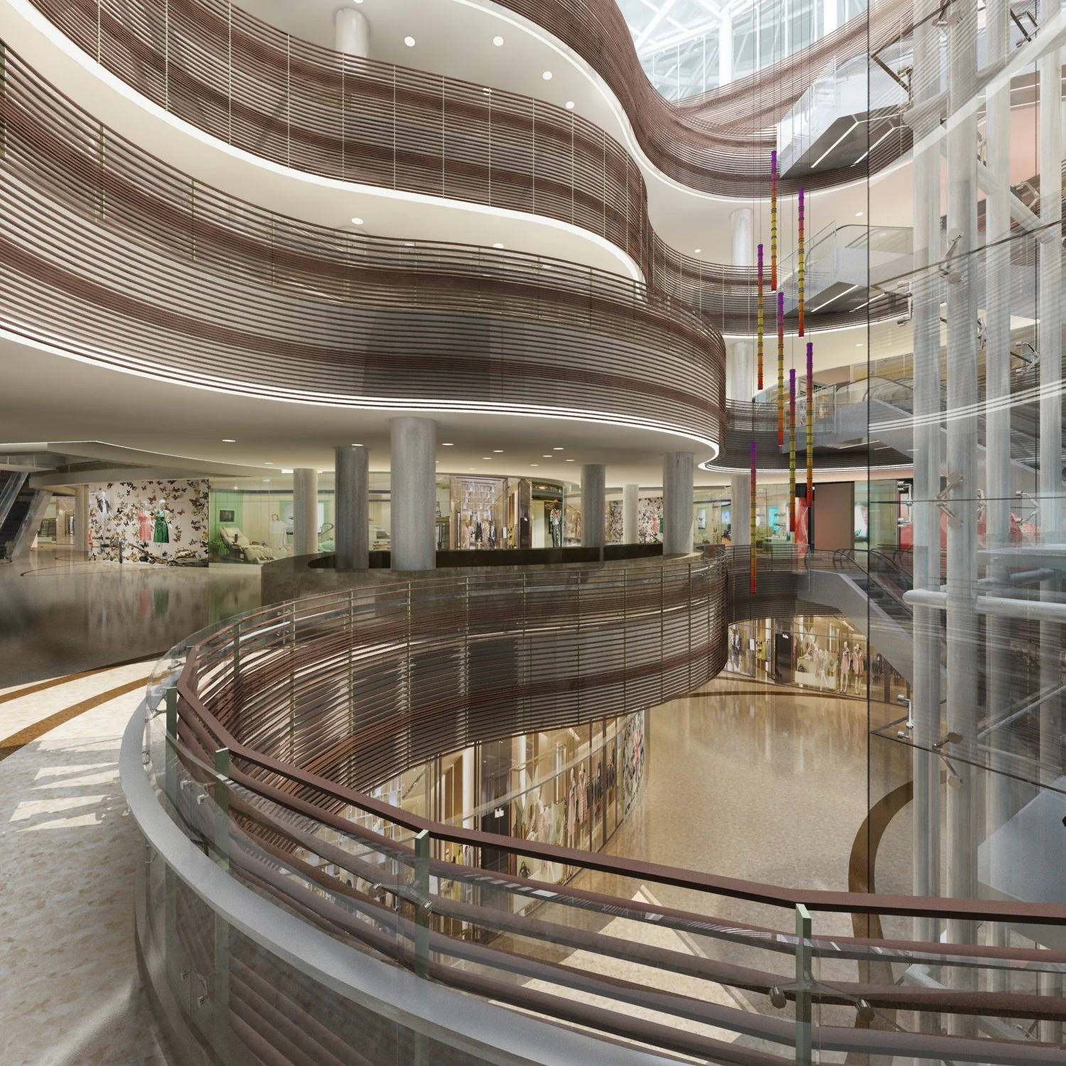 Shopping mall 3D Model .c4d .max .obj .3ds .fbx .stl .blend 