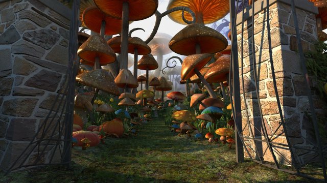 Mushroom City 3D Model .c4d .max .obj .3ds .fbx .stl .blend 