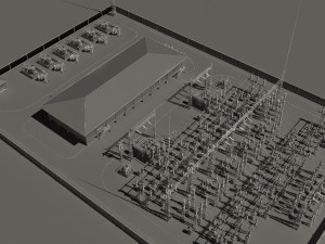 Power plant 3D मॉडल