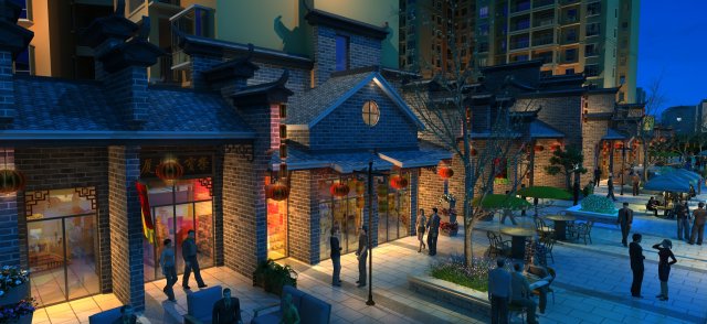 Urban architecture 3D 模型 .c4d .max .obj .3ds .fbx .stl .blend 