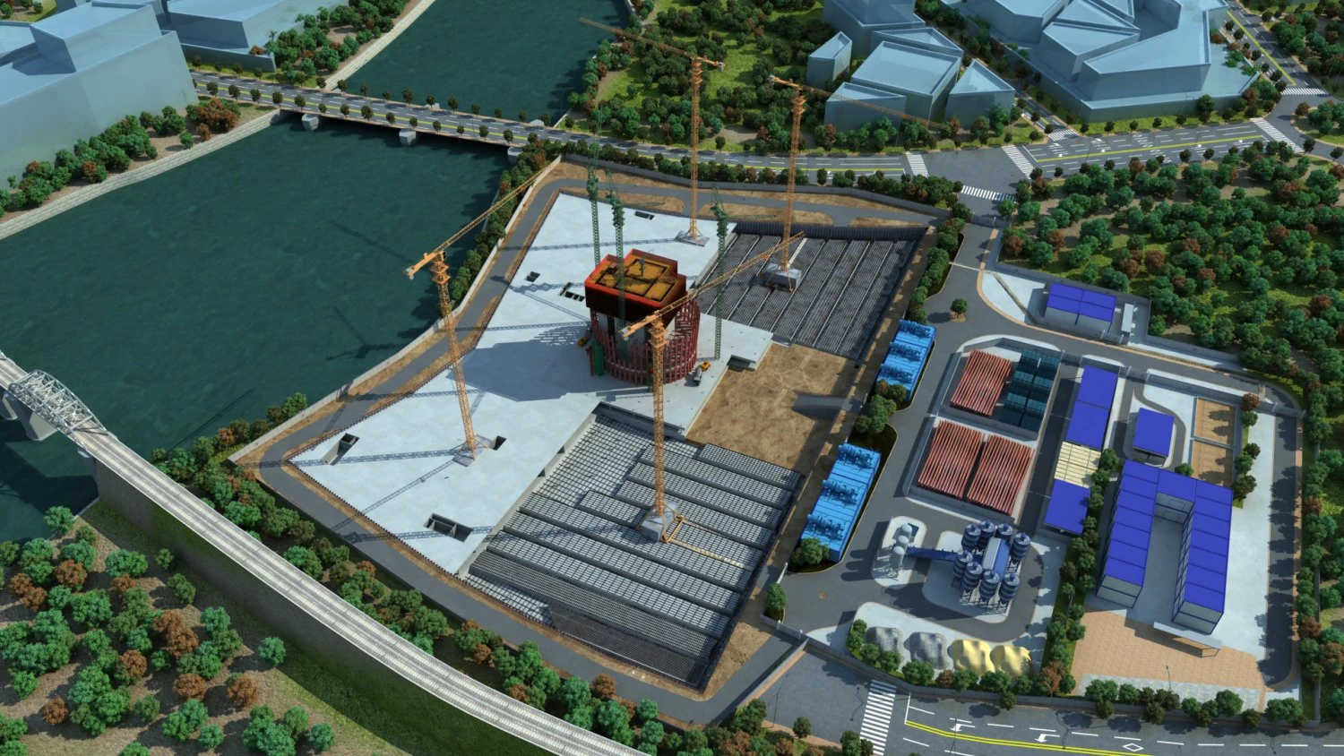 Construction site 3D Model .c4d .max .obj .3ds .fbx .stl .blend