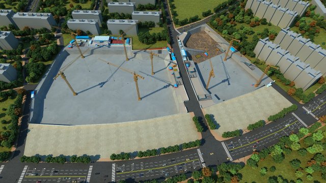 Construction site 3D-Modell .c4d .max .obj .3ds .fbx .stl .blend 