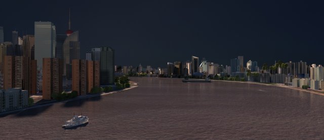 Urban architecture 3D Model .c4d .max .obj .3ds .fbx .stl .blend 
