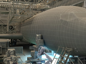 Aircraft factory 3D Model