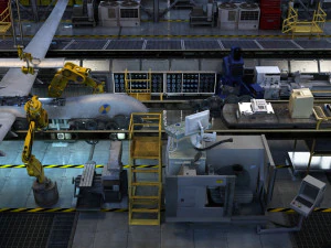 航空機工場 3Dモデル