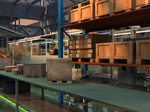 物流工場 3Dモデル
