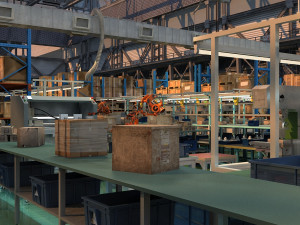 Logistics factory Modèle 3D