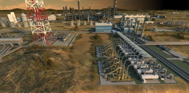 Chemical plant 3D Model .c4d .max .obj .3ds .fbx .stl .blend 