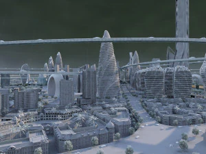 Science and technology city 3D Model