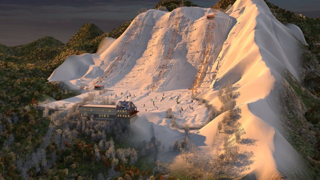Ski resort 3Dモデル .c4d .max .obj .3ds .fbx .stl .blend 