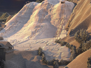 Ski resort 3Dモデル