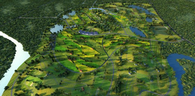 Village Modèle 3D .c4d .max .obj .3ds .fbx .stl .blend 