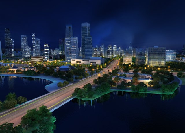 Urban architecture 3D Model .c4d .max .obj .3ds .fbx .stl .blend 