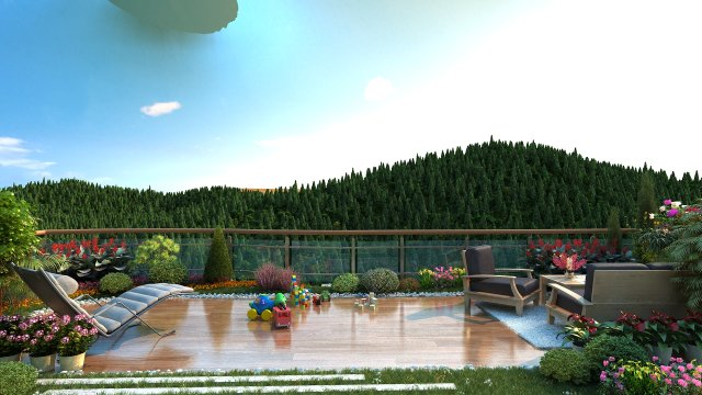 Balcony 3D Модель .c4d .max .obj .3ds .fbx .stl .blend
