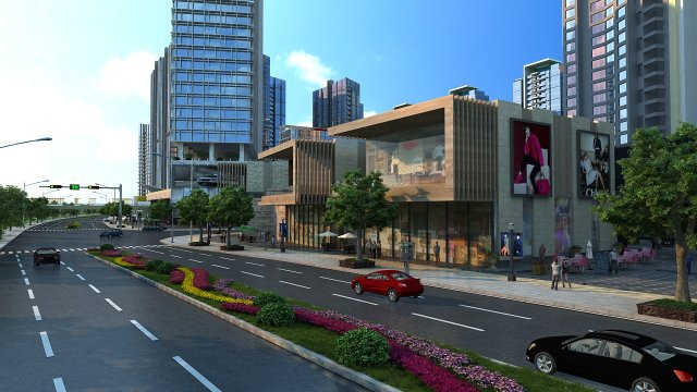 Urban architecture 3D 모델 .c4d .max .obj .3ds .fbx .stl .blend 