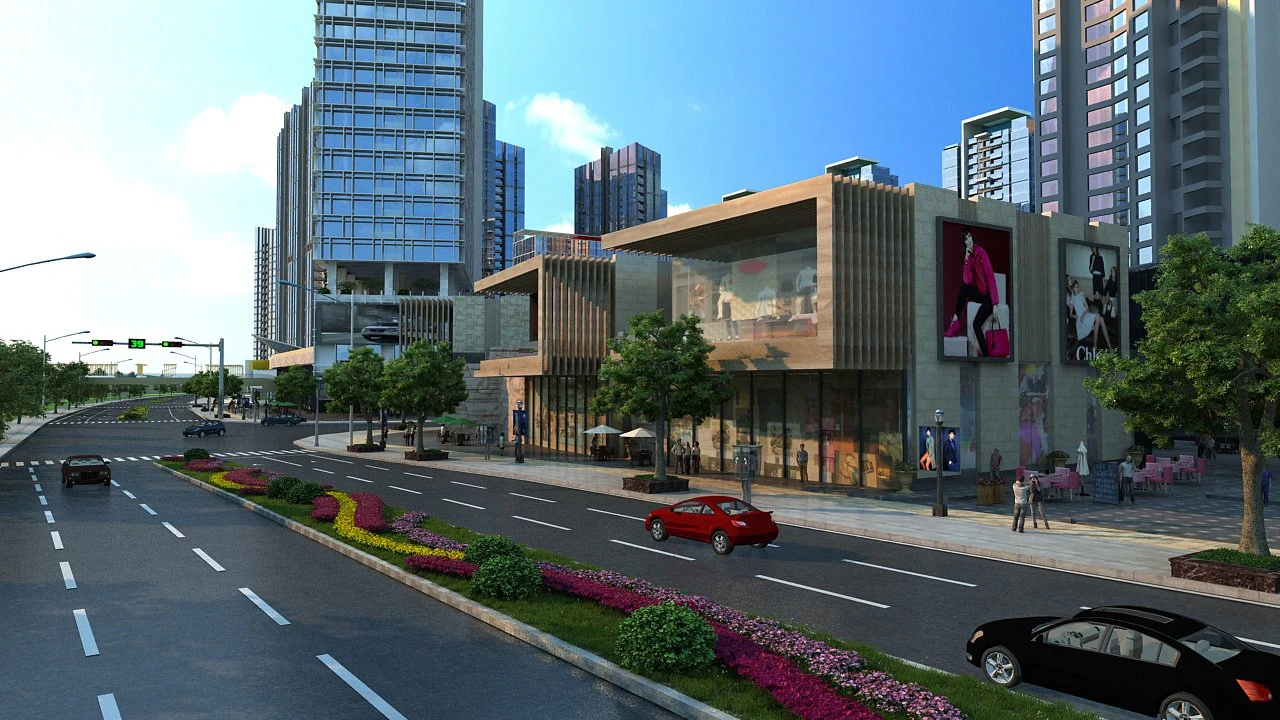 Urban architecture 3D Model .c4d .max .obj .3ds .fbx .stl .blend