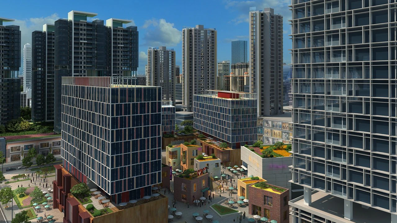 Urban architecture 3D Model .c4d .max .obj .3ds .fbx .stl .blend 