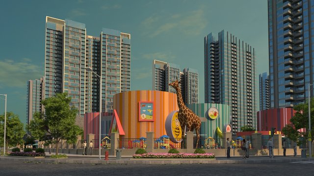 Urban architecture Modello 3D .c4d .max .obj .3ds .fbx .stl .blend 