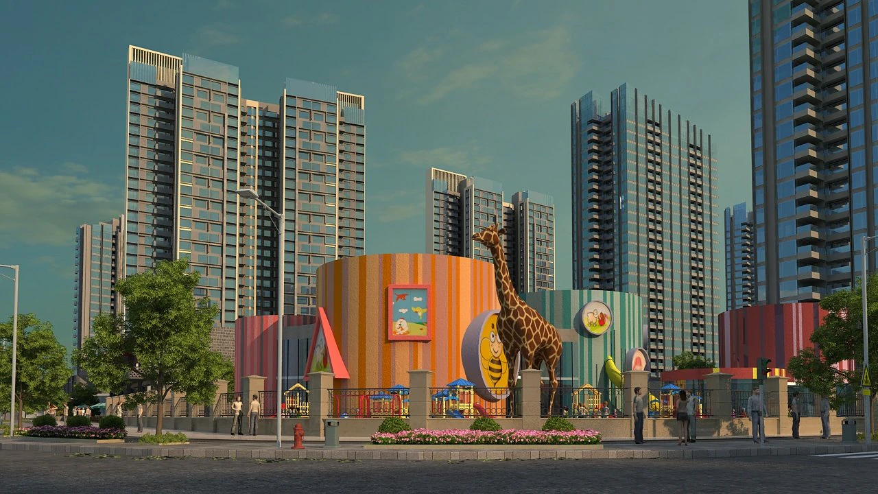Urban architecture 3D Model .c4d .max .obj .3ds .fbx .stl .blend