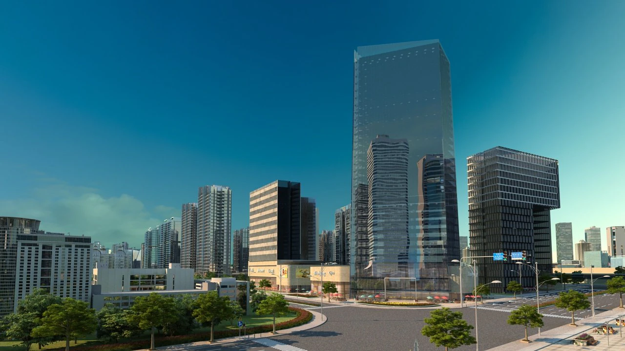 Городская архитектура 3D Модель .c4d .max .obj .3ds .fbx .stl .blend 