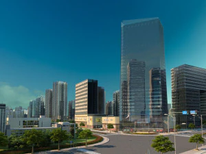 도시 건축 3D 모델